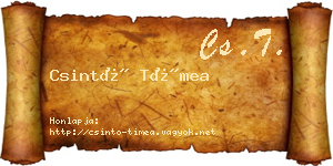 Csintó Tímea névjegykártya