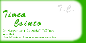 timea csinto business card